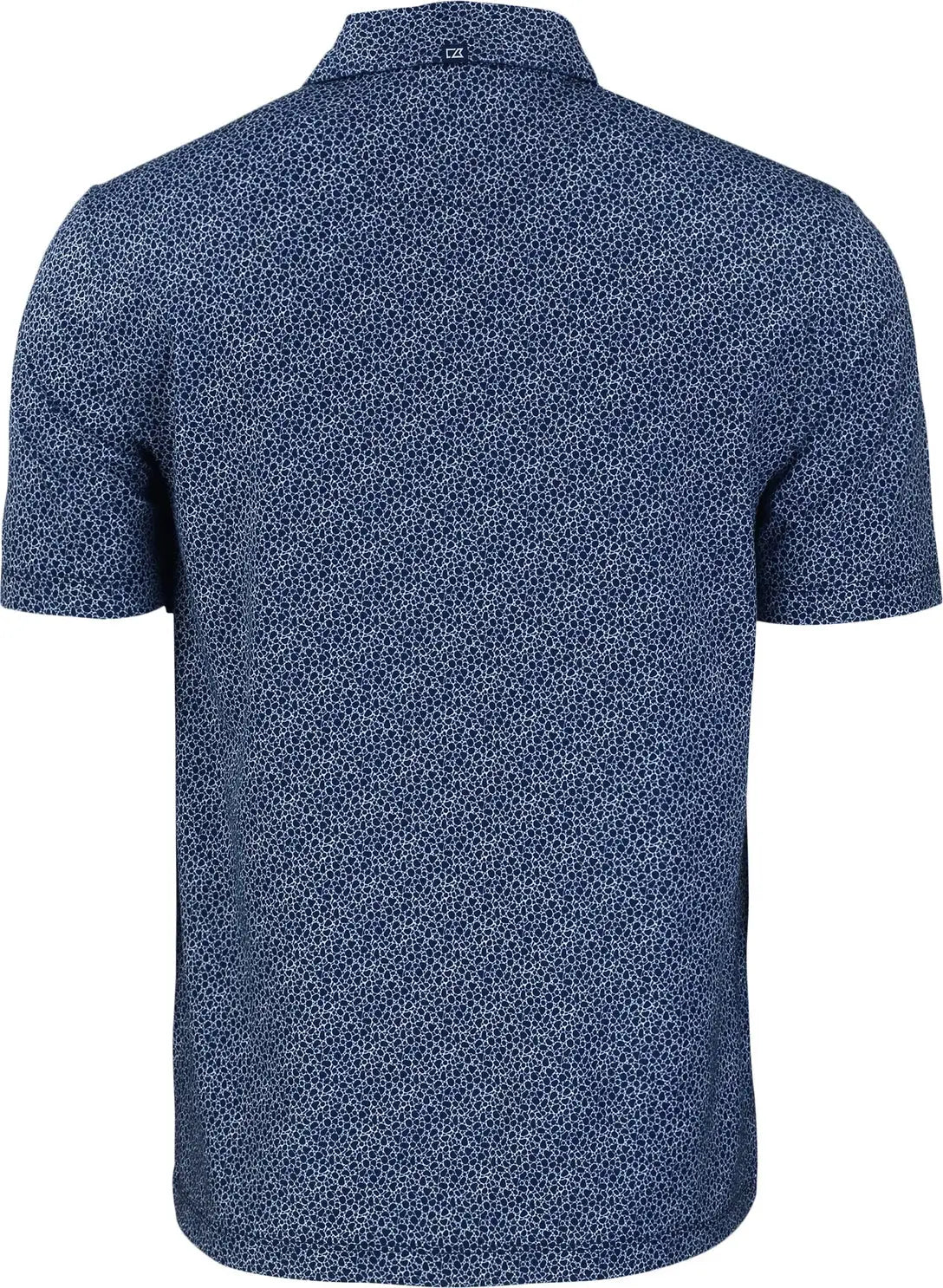 Cutter & Buck Mck01304 Pike Eco Pebble Print Stretch Recycled Mens Polo - Navy Blue White