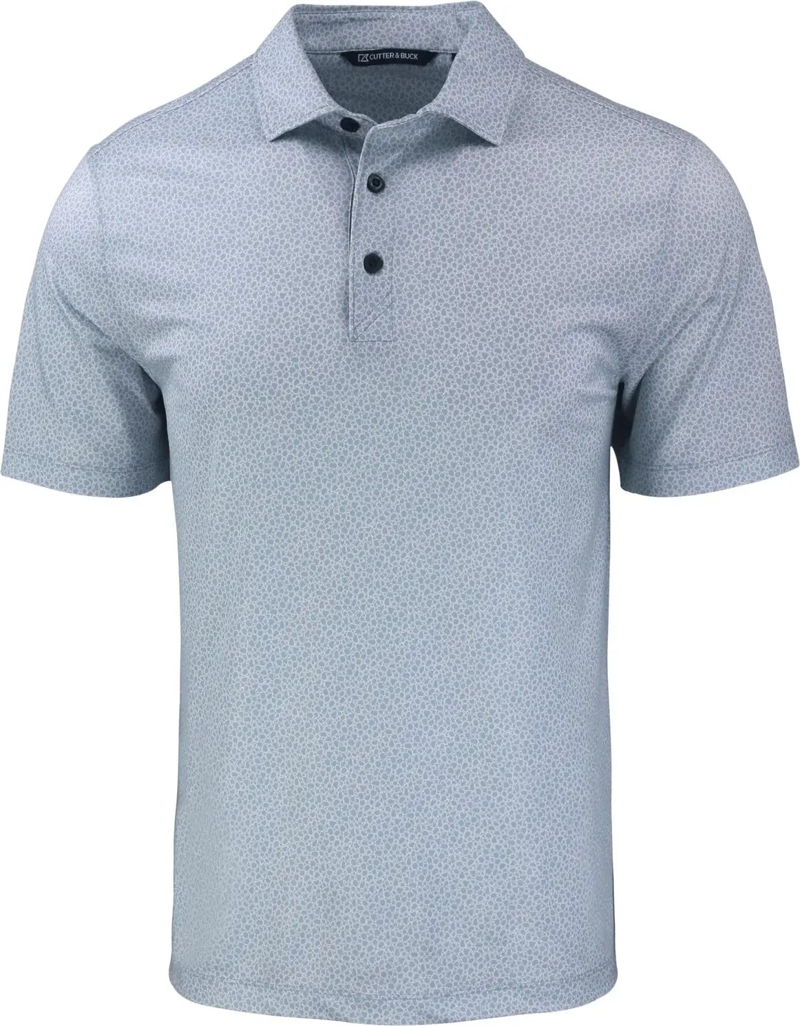Cutter & Buck Mck01304 Pike Eco Pebble Print Stretch Recycled Mens Polo - Polished White