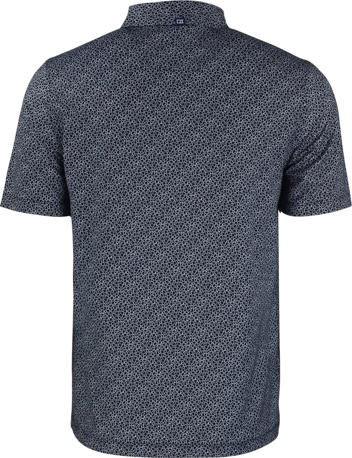 Cutter & Buck Mck01304 Pike Eco Pebble Print Stretch Recycled Mens Polo - Black White