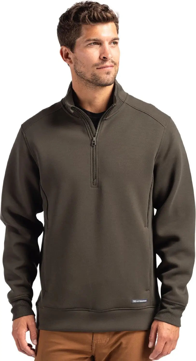 Cutter & Buck Mck01308 Roam Epic Versatility Recycled Quarter Zip Mens Pullover - Poplar - Adult s