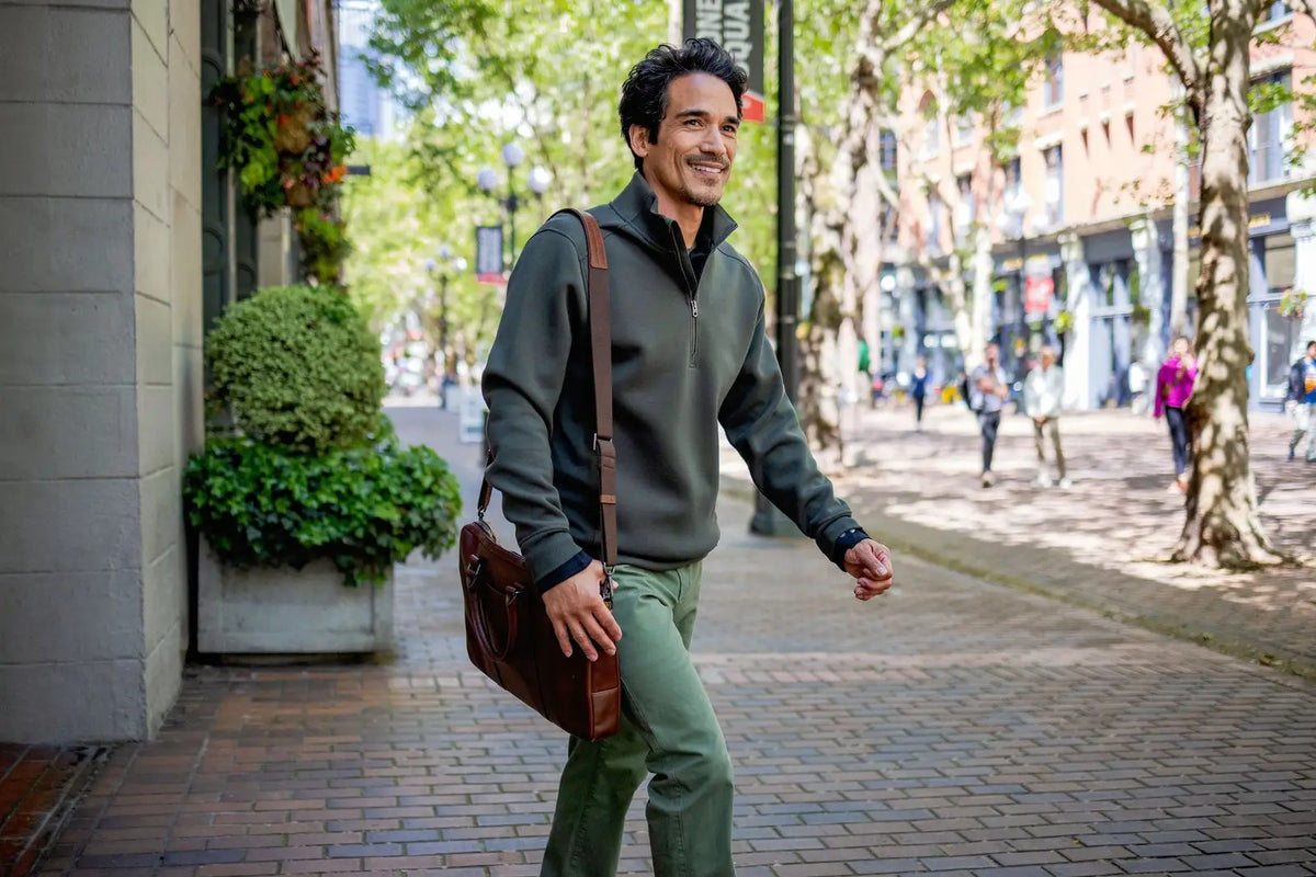 Cutter & Buck Mck01308 Roam Epic Versatility Recycled Quarter Zip Mens Pullover - Poplar