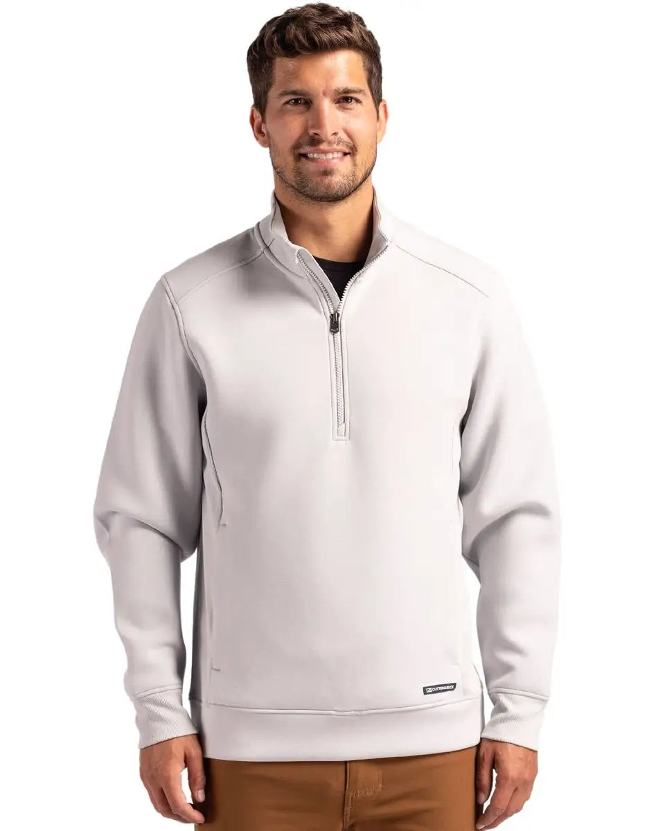 Cutter & Buck Mck01308 Roam Epic Versatility Recycled Quarter Zip Mens Pullover - Solitare