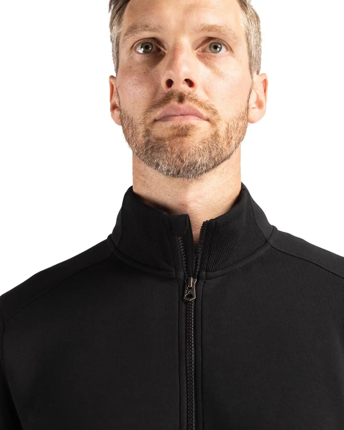 Cutter & Buck Mck01308 Roam Epic Versatility Recycled Quarter Zip Mens Pullover - Black