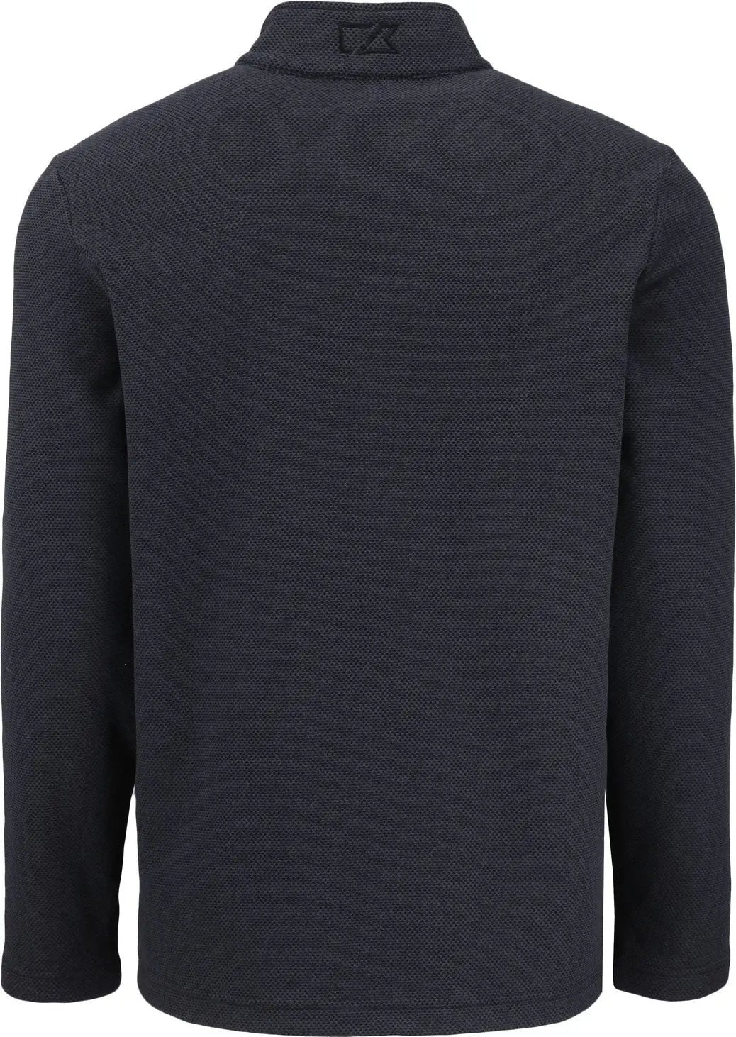 Cutter & Buck Mck01324 Hunts Point Eco Textured Fleece Recycled Mens Snap Pullover - Black