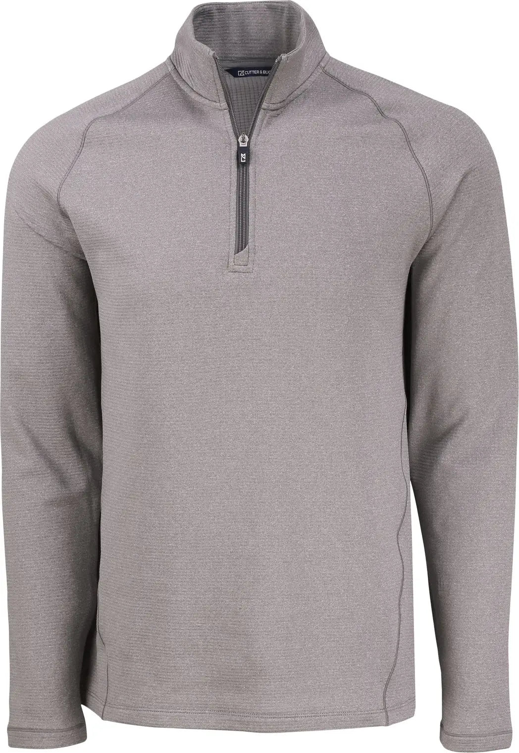 Cutter & Buck Mck01325 Peshastin Fleece Recycled Mens Half Zip Pullover - Elemental Gray Heather