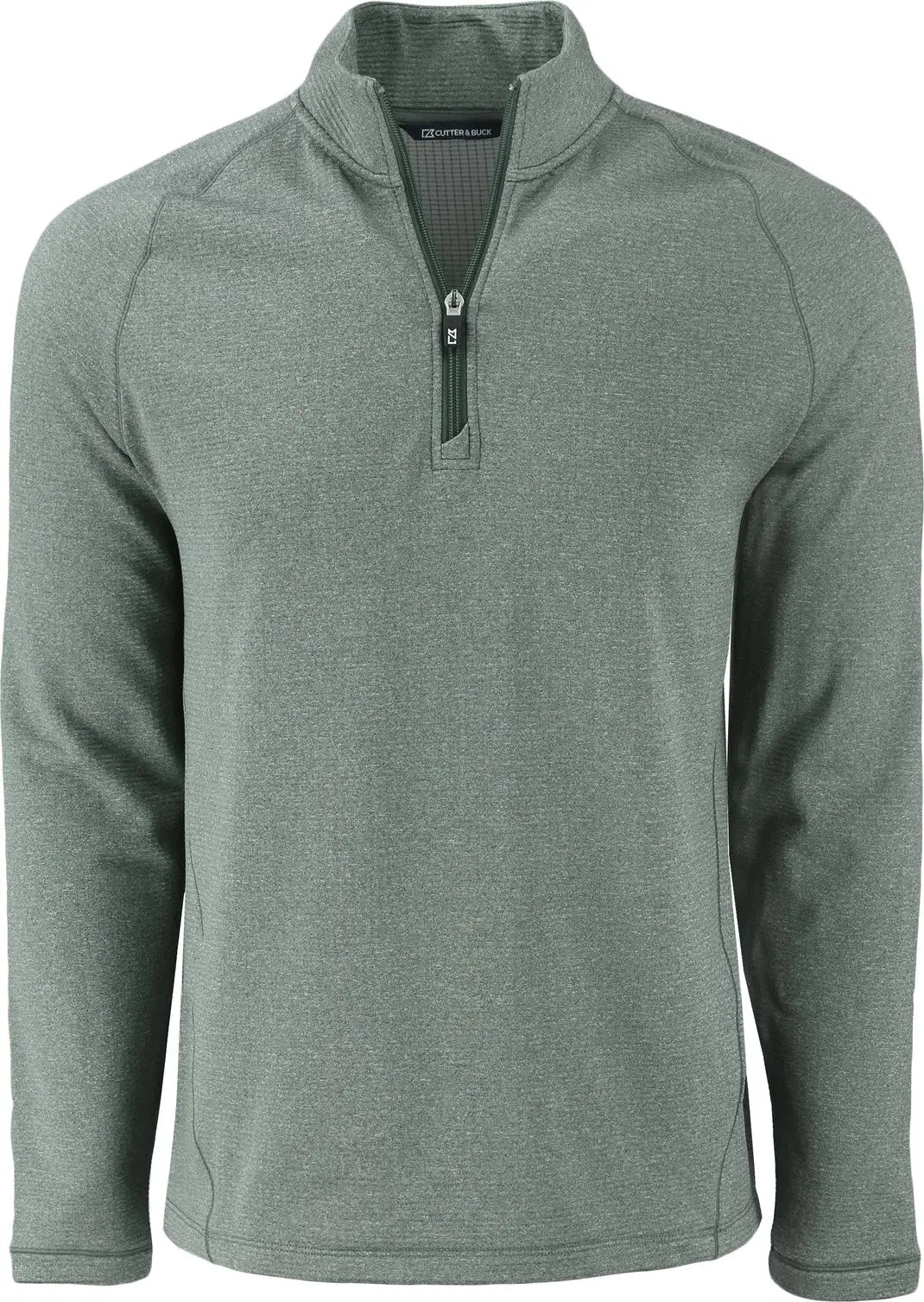 Cutter & Buck Mck01325 Peshastin Fleece Recycled Mens Half Zip Pullover - Hunter Heather
