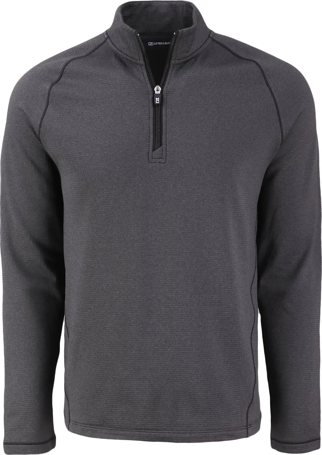 Cutter & Buck Mck01325 Peshastin Fleece Recycled Mens Half Zip Pullover - Black Heather