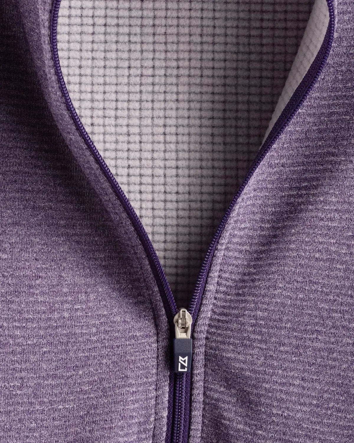 Cutter & Buck Mck01325 Peshastin Fleece Recycled Mens Half Zip Pullover - College Purple Heather
