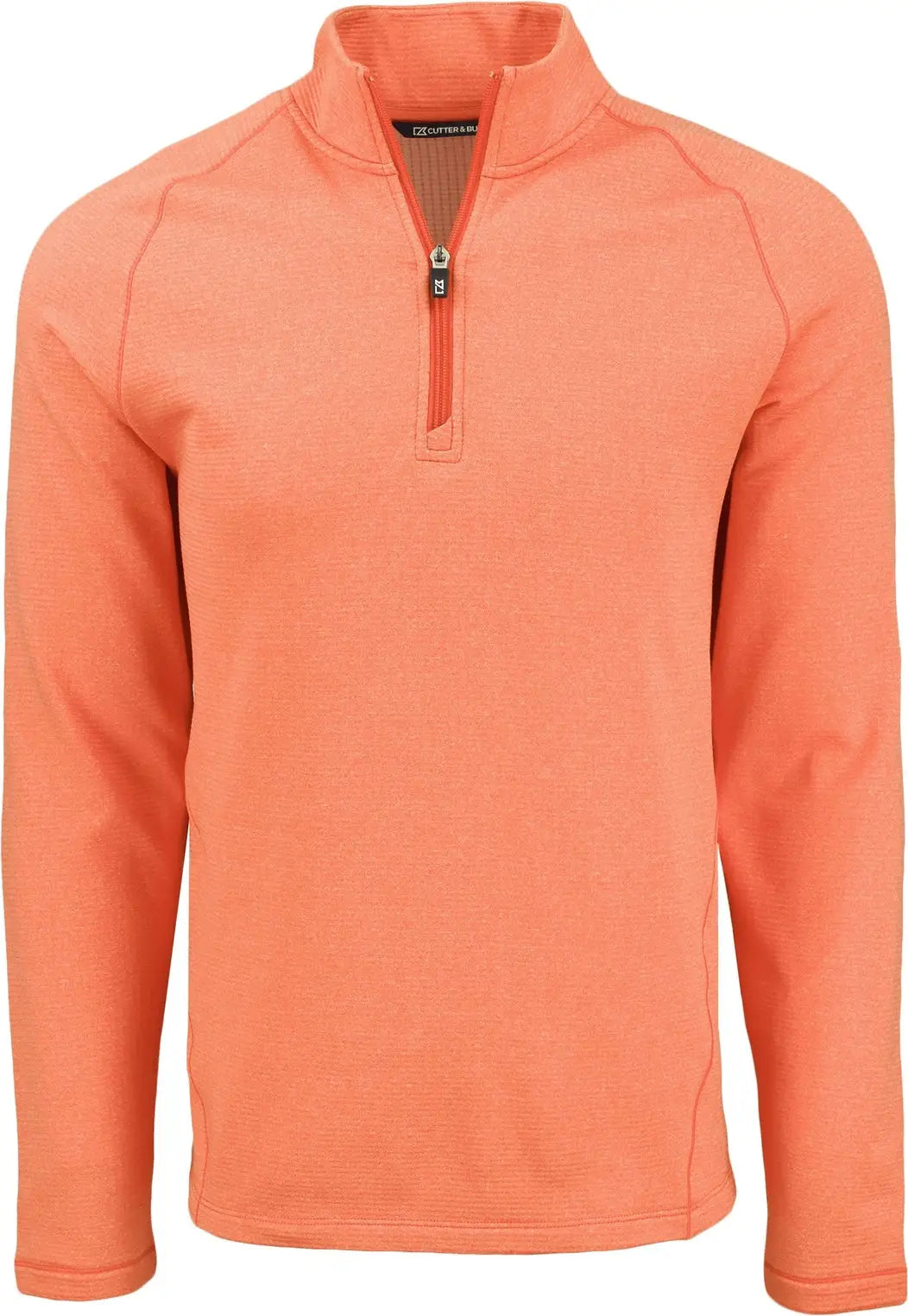 Cutter & Buck Mck01325 Peshastin Fleece Recycled Mens Half Zip Pullover - College Orange Heather