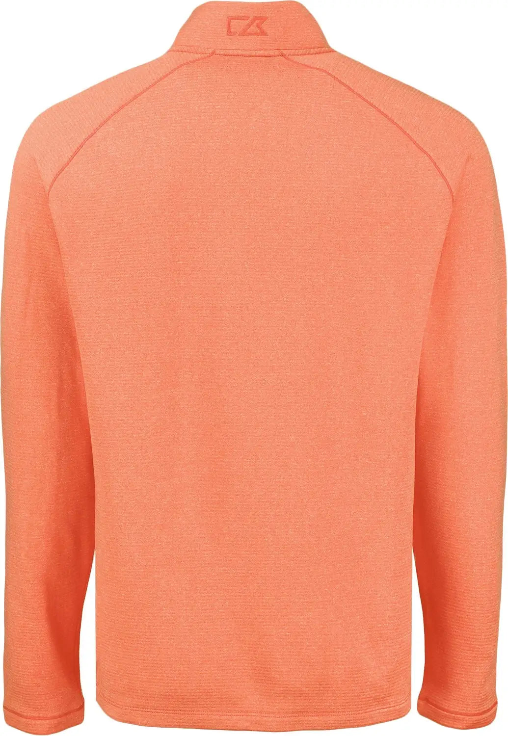 Cutter & Buck Mck01325 Peshastin Fleece Recycled Mens Half Zip Pullover - College Orange Heather