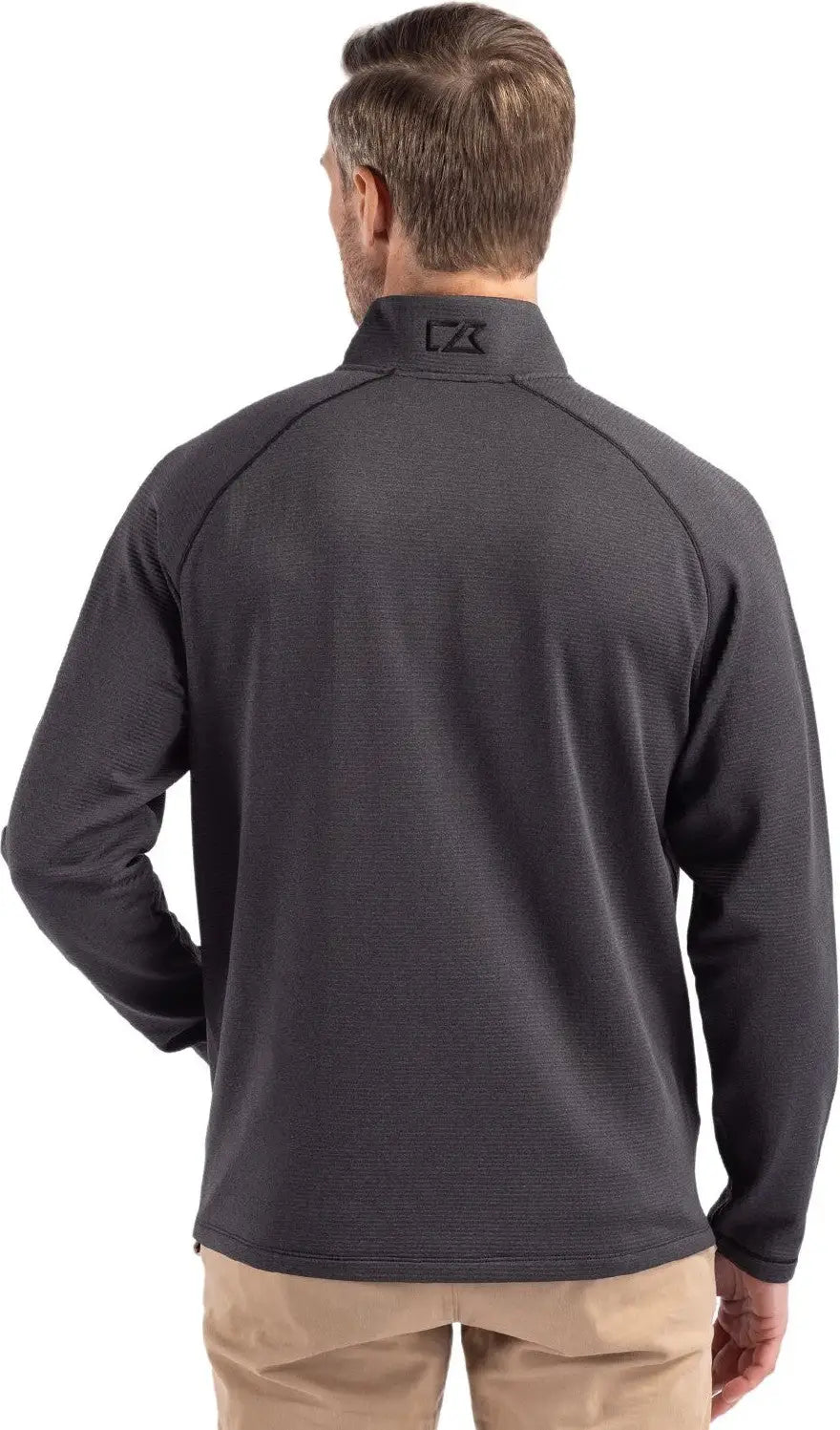 Cutter & Buck Mck01326 Peshastin Fleece Recycled Mens Full Zip Jacket - Black Heather