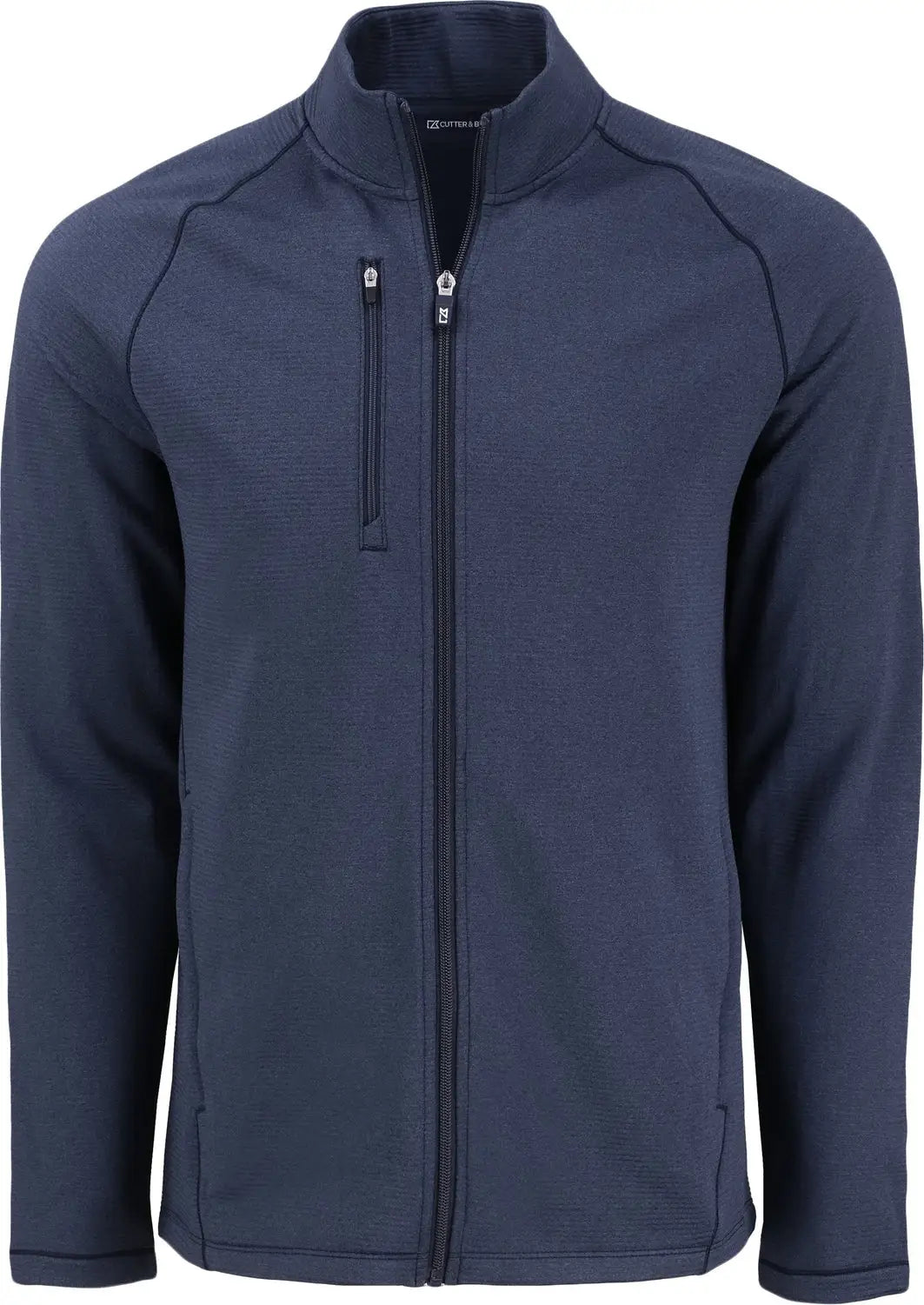 Cutter & Buck Mck01326 Peshastin Fleece Recycled Mens Full Zip Jacket - Navy Blue Heather