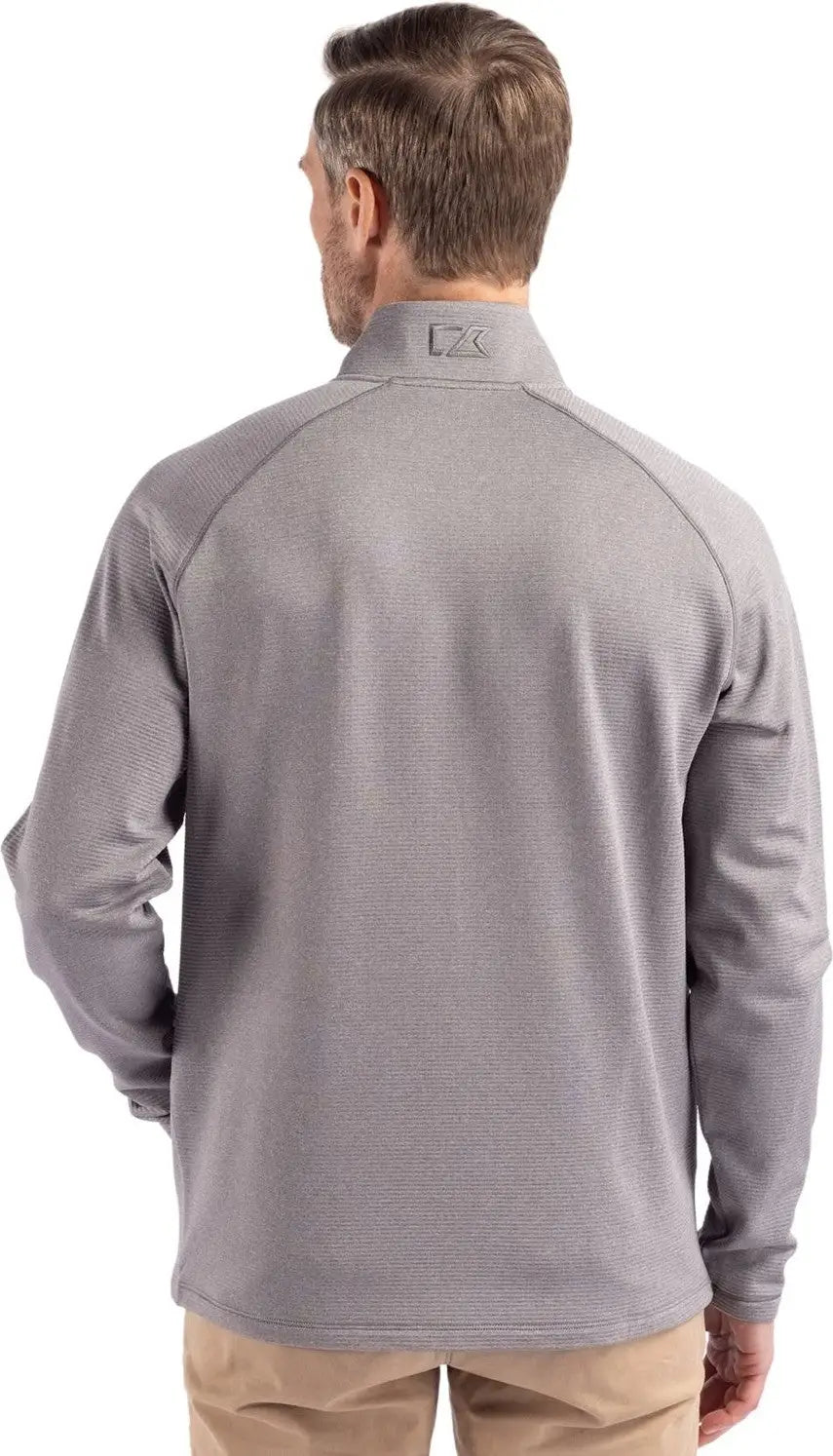 Cutter & Buck Mck01326 Peshastin Fleece Recycled Mens Full Zip Jacket - Elemental Gray Heather - Adult s