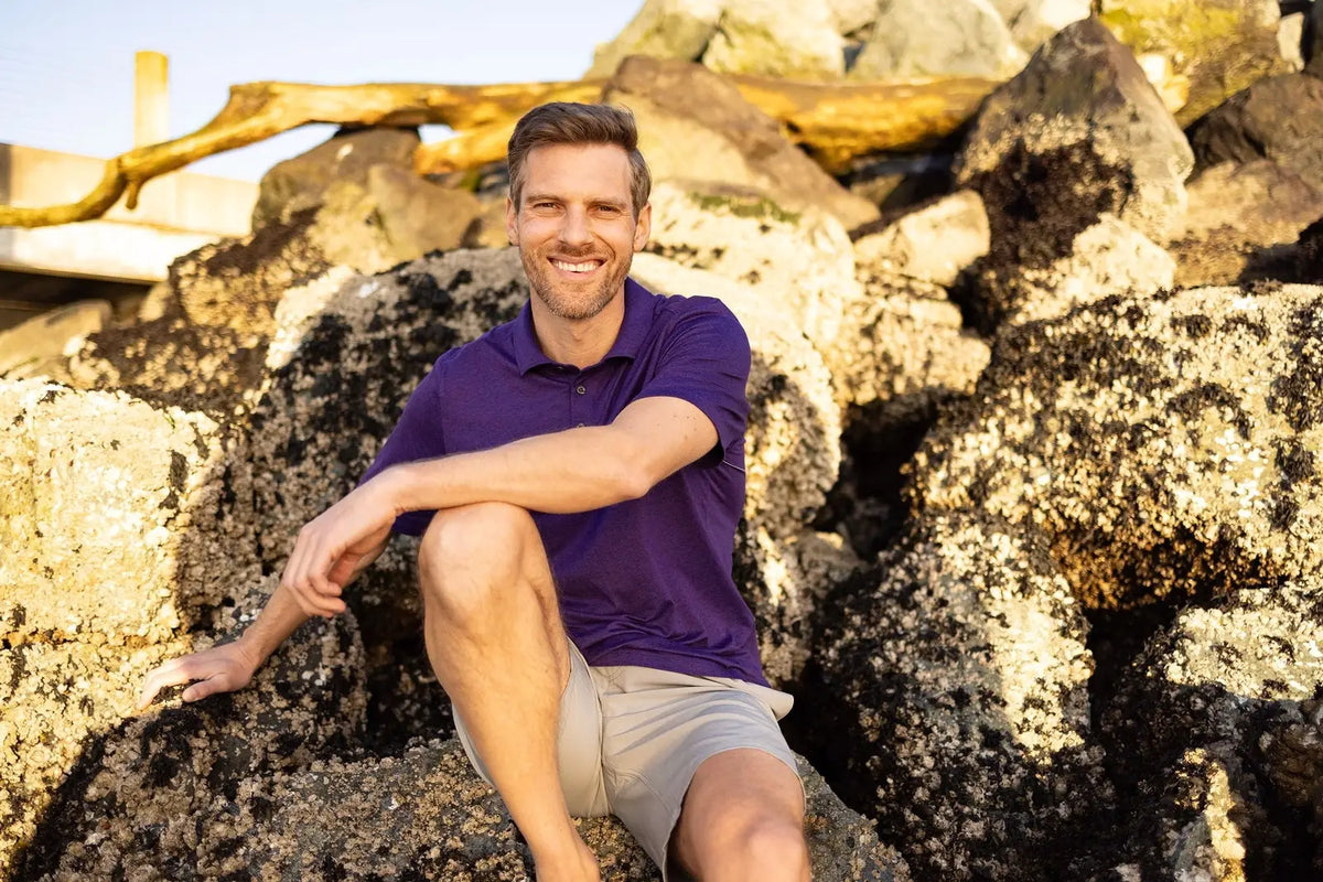 Cutter & Buck Mck01327 Coastline Epic Comfort Recycled Mens Polo - College Purple