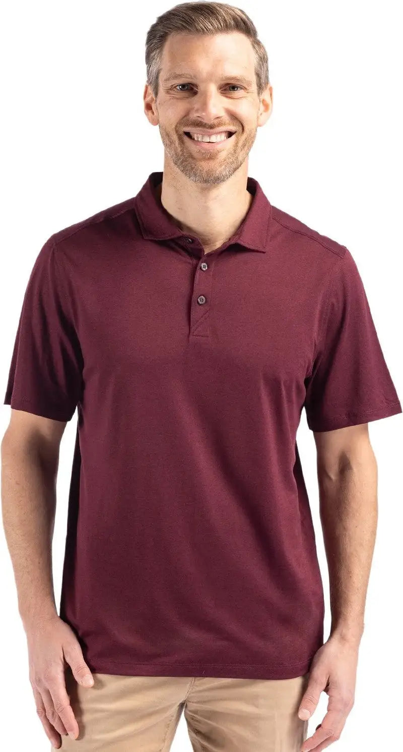 Cutter & Buck Mck01327 Coastline Epic Comfort Recycled Mens Polo - Bordeaux - Adult s