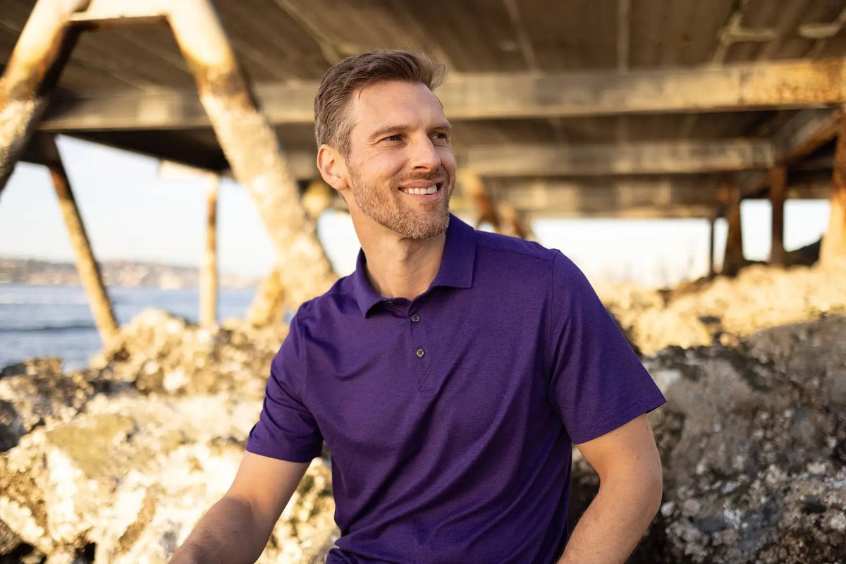 Cutter & Buck Mck01327 Coastline Epic Comfort Recycled Mens Polo - College Purple