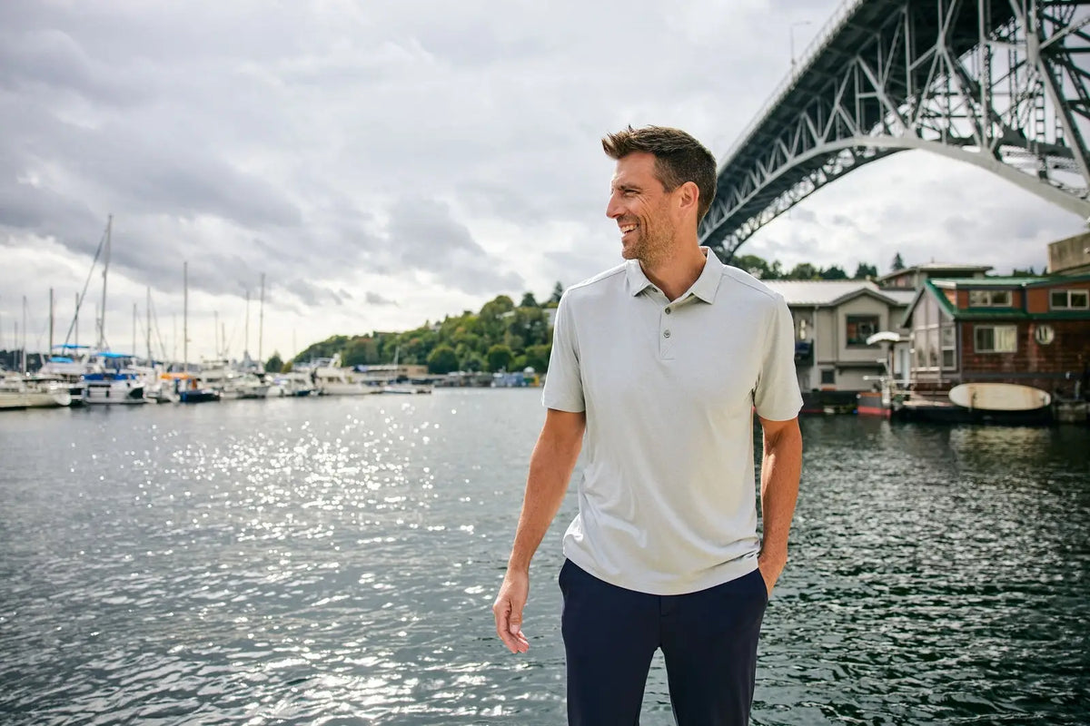 Cutter & Buck Mck01327 Coastline Epic Comfort Recycled Mens Polo - Concrete