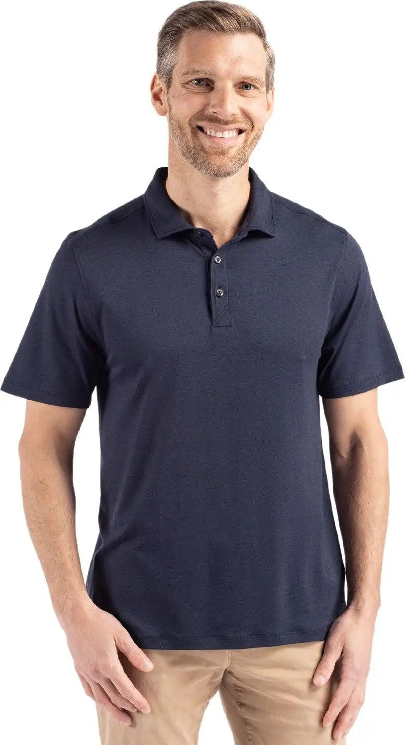 Cutter & Buck Mck01327 Coastline Epic Comfort Recycled Mens Polo - Navy Blue - Adult s
