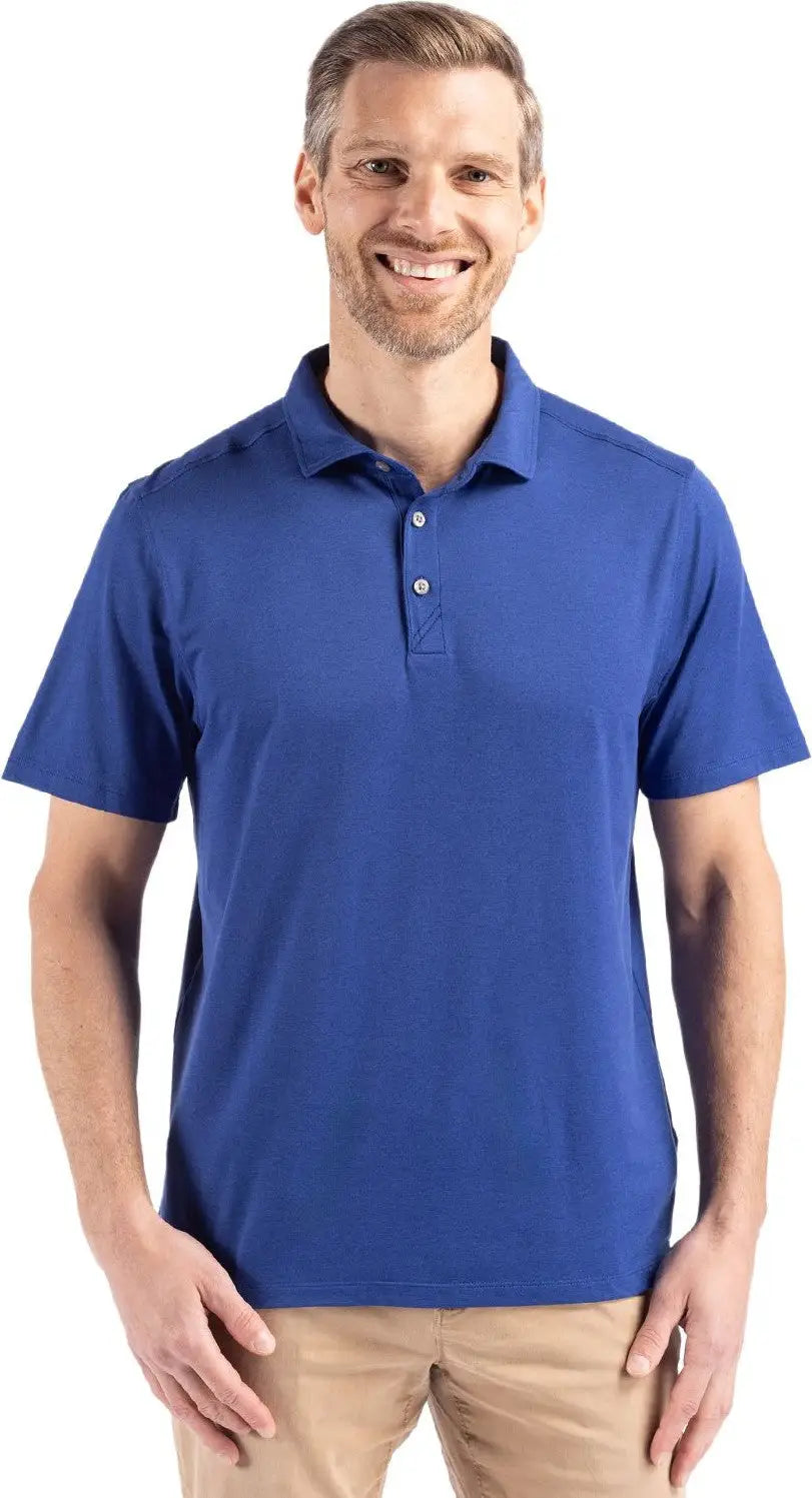 Cutter & Buck Mck01327 Coastline Epic Comfort Recycled Mens Polo - Tour Blue - Adult s