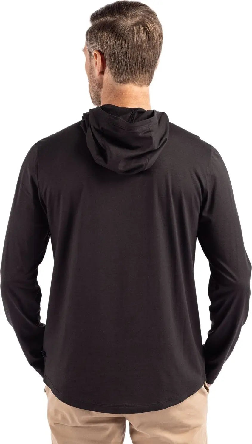 Cutter & Buck Mck01330 Coastline Epic Comfort Recycled Mens Hooded Shirt - Black