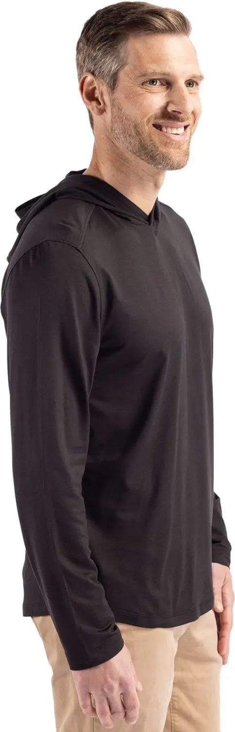 Cutter & Buck Mck01330 Coastline Epic Comfort Recycled Mens Hooded Shirt - Black