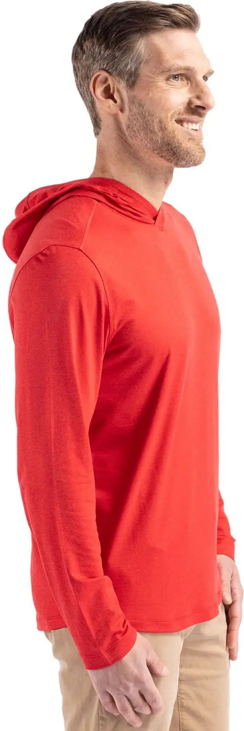 Cutter & Buck Mck01330 Coastline Epic Comfort Recycled Mens Hooded Shirt - Red