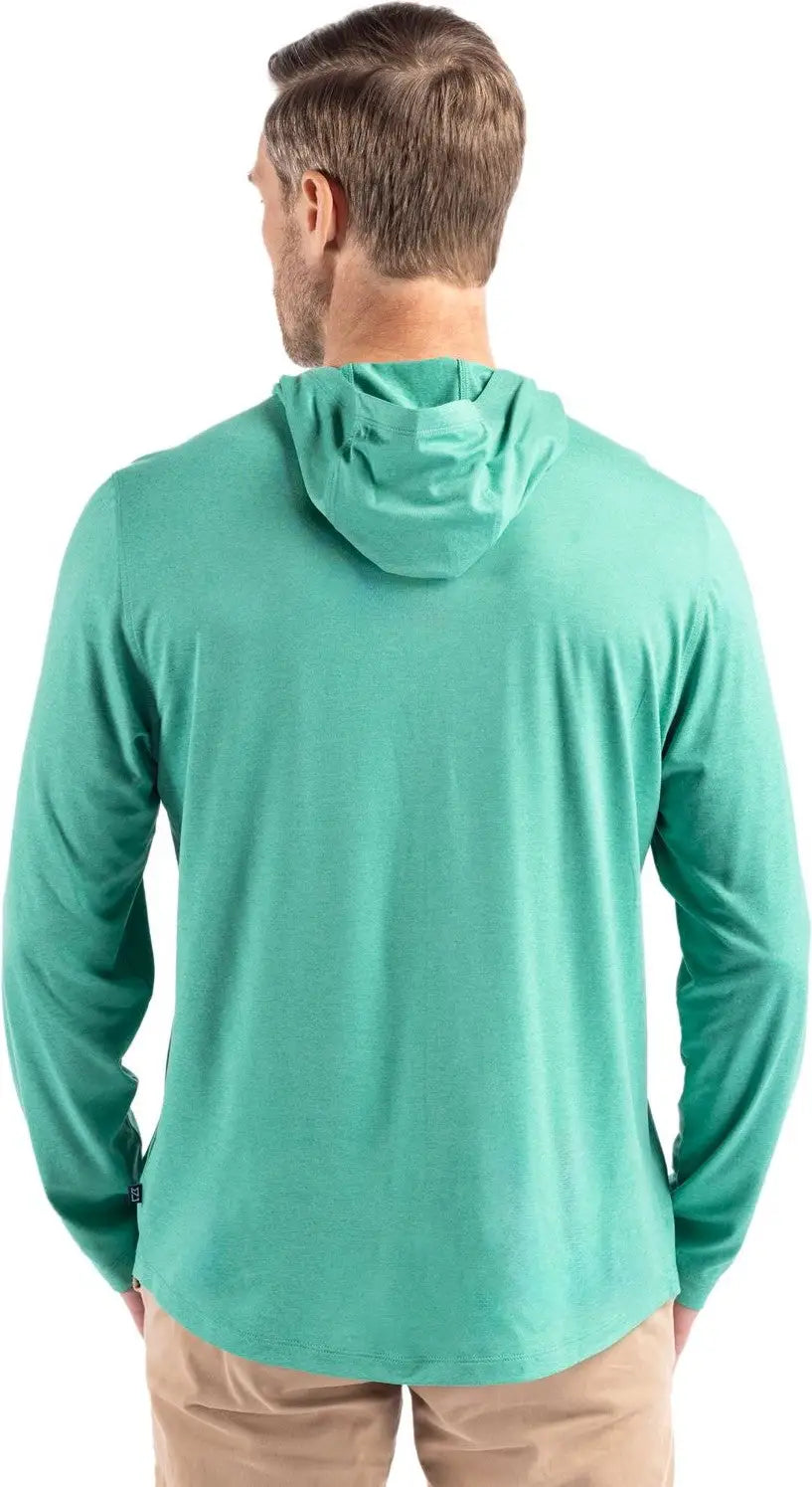 Cutter & Buck Mck01330 Coastline Epic Comfort Recycled Mens Hooded Shirt - Kelly Green