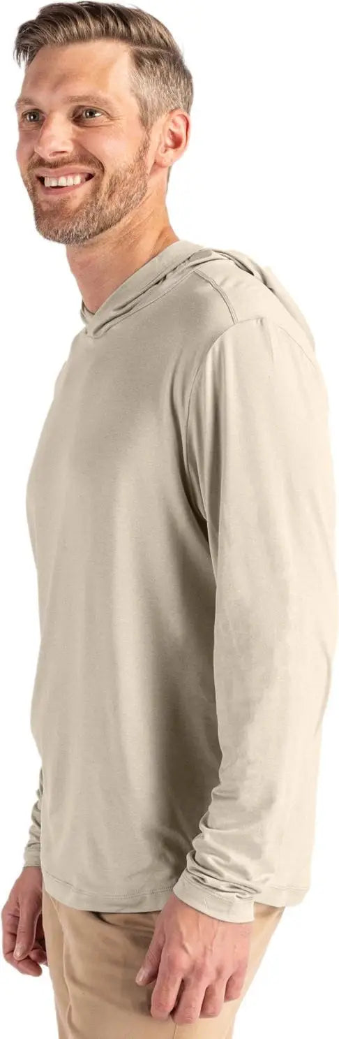 Cutter & Buck Mck01330 Coastline Epic Comfort Recycled Mens Hooded Shirt - Wheat