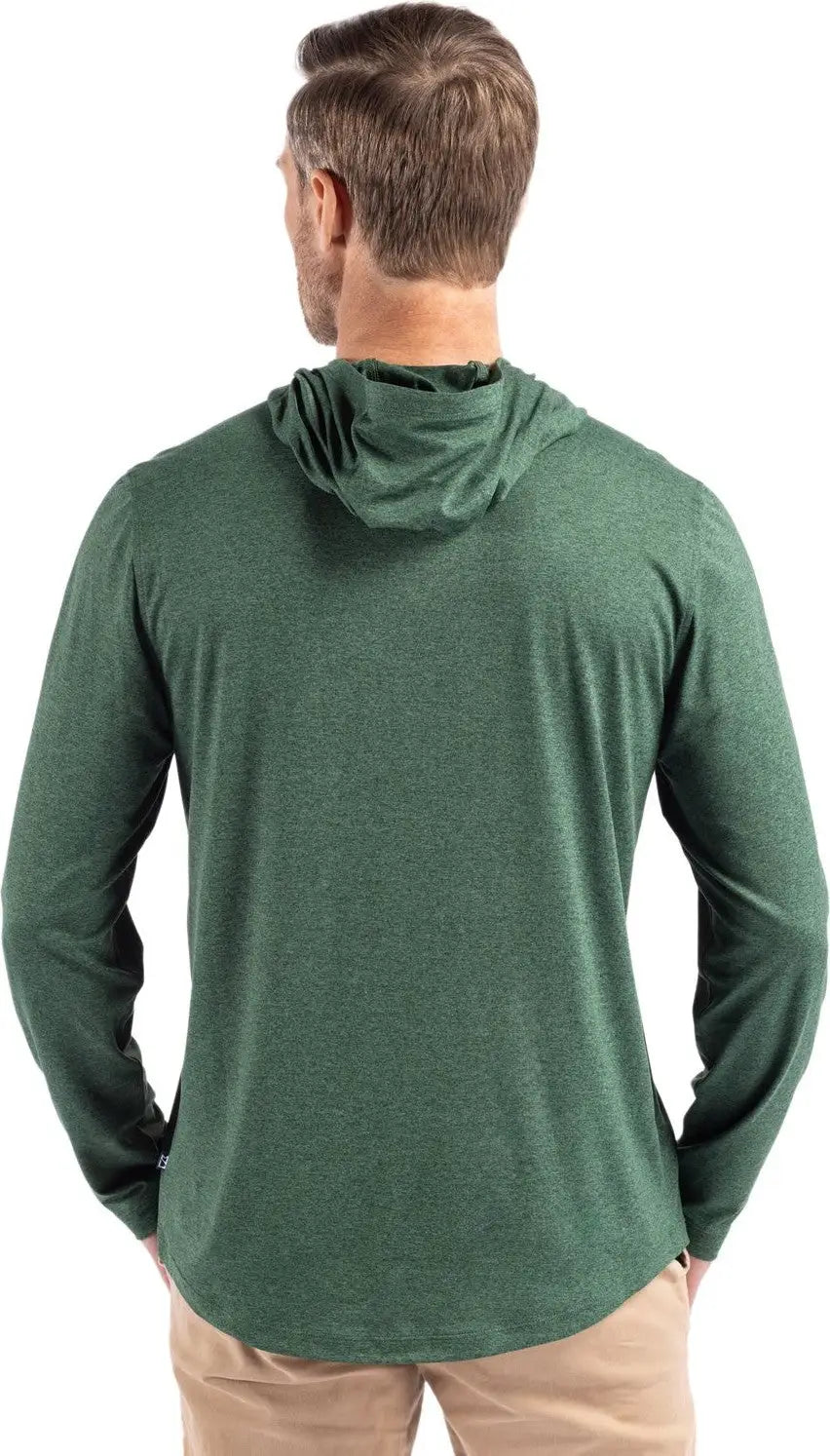 Cutter & Buck Mck01330 Coastline Epic Comfort Recycled Mens Hooded Shirt - Hunter