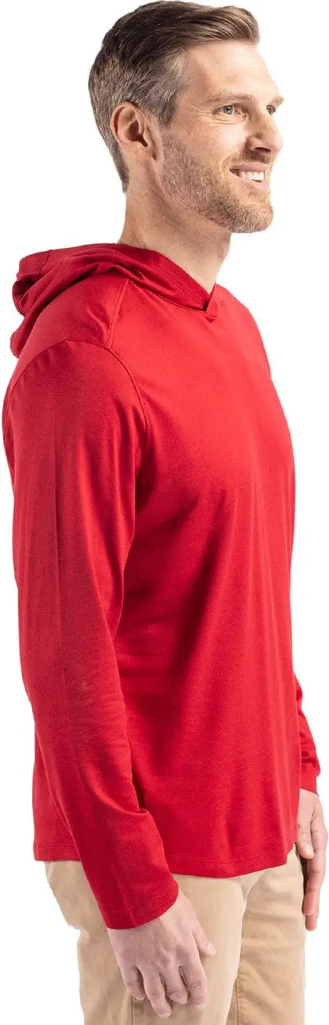 Cutter & Buck Mck01330 Coastline Epic Comfort Recycled Mens Hooded Shirt - Cardinal Red