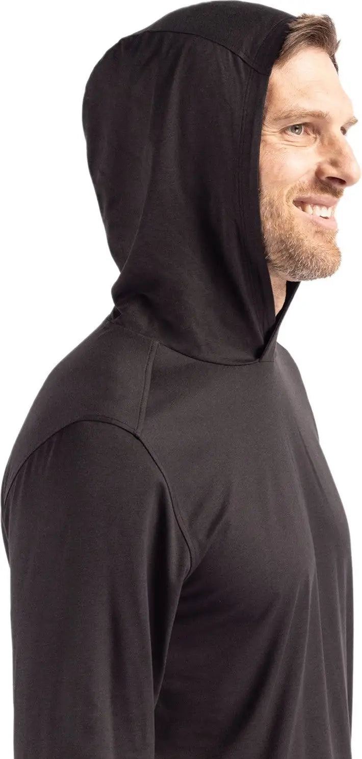 Cutter & Buck Mck01330 Coastline Epic Comfort Recycled Mens Hooded Shirt - Black