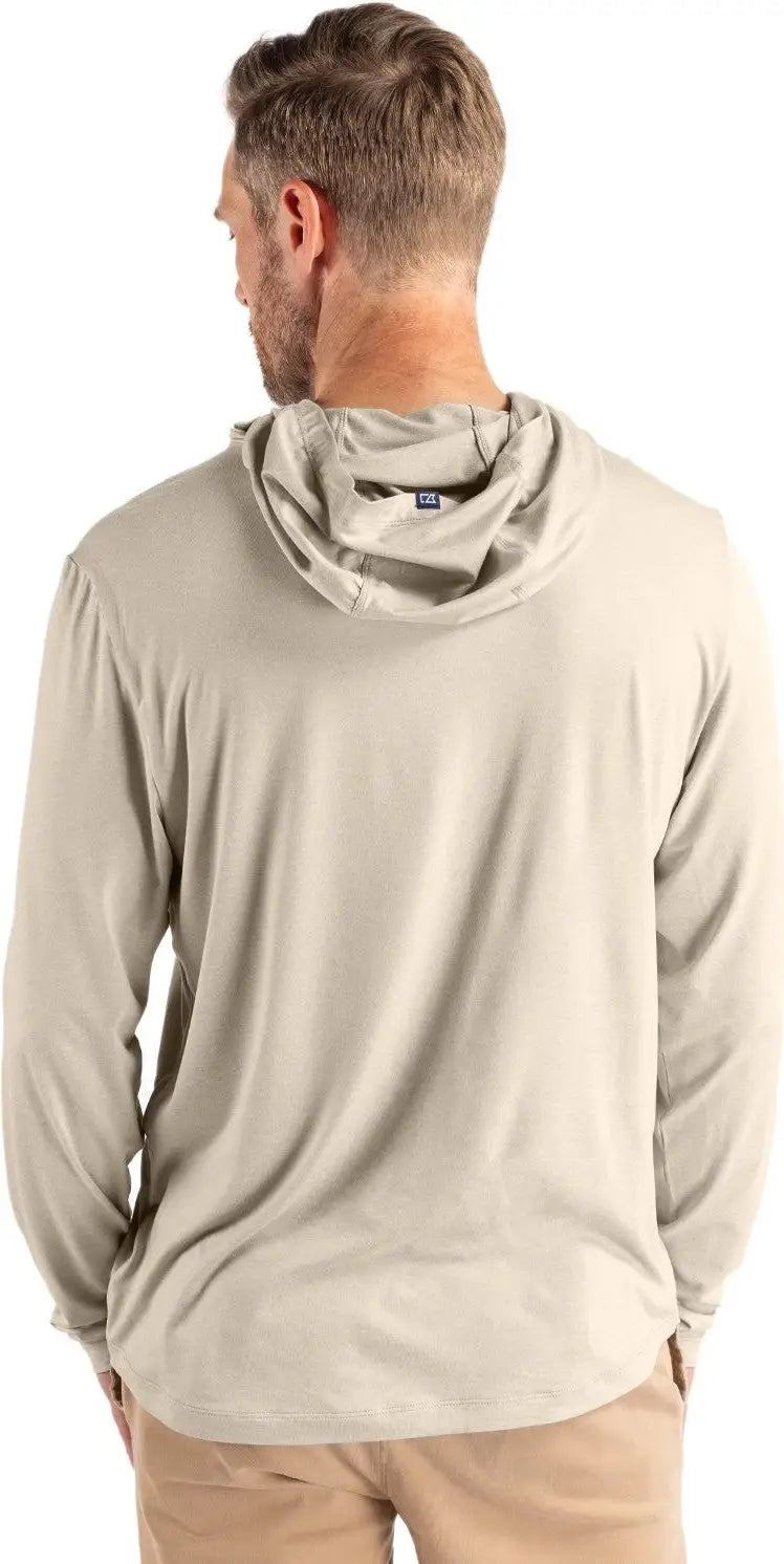 Cutter & Buck Mck01330 Coastline Epic Comfort Recycled Mens Hooded Shirt - Wheat
