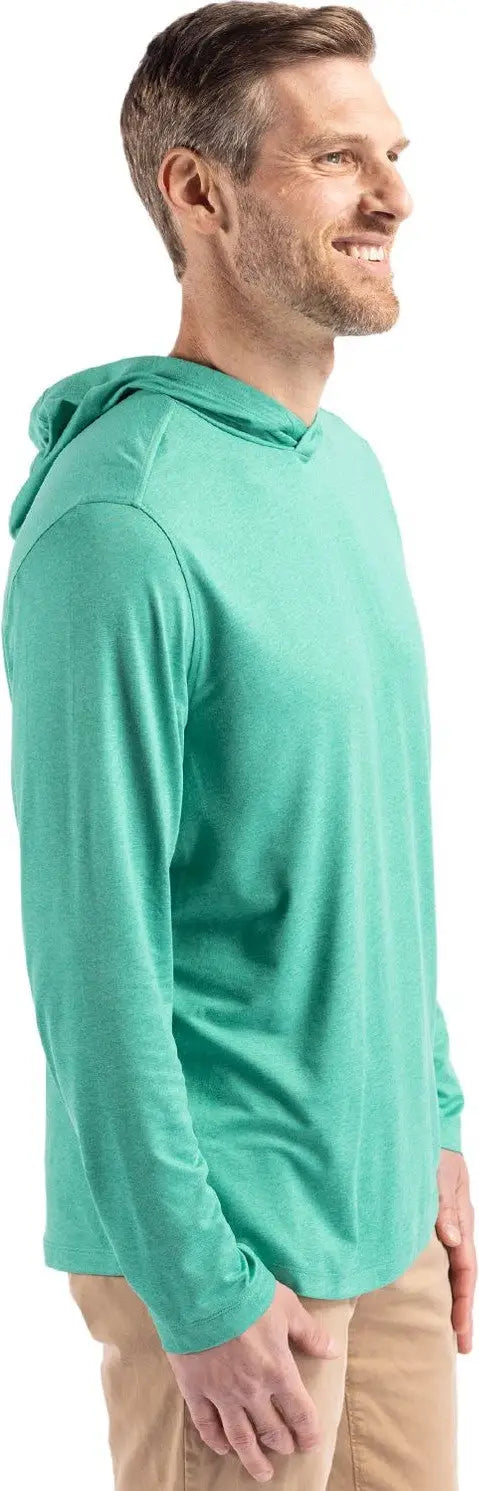 Cutter & Buck Mck01330 Coastline Epic Comfort Recycled Mens Hooded Shirt - Kelly Green