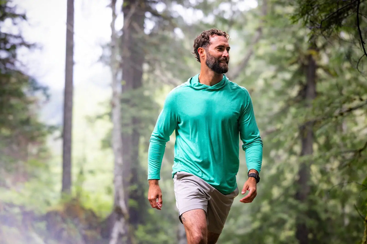 Cutter & Buck Mck01330 Coastline Epic Comfort Recycled Mens Hooded Shirt - Kelly Green
