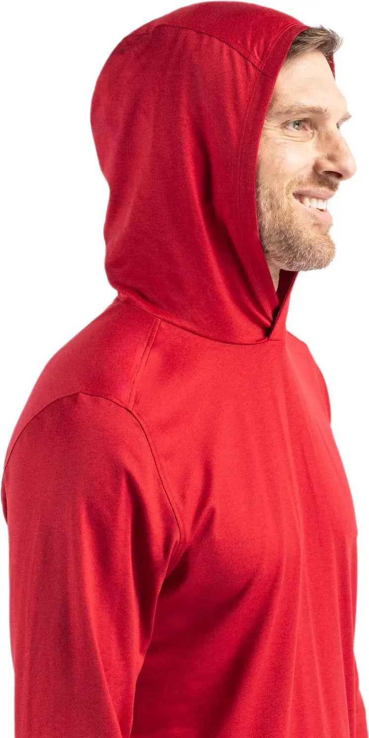 Cutter & Buck Mck01330 Coastline Epic Comfort Recycled Mens Hooded Shirt - Cardinal Red