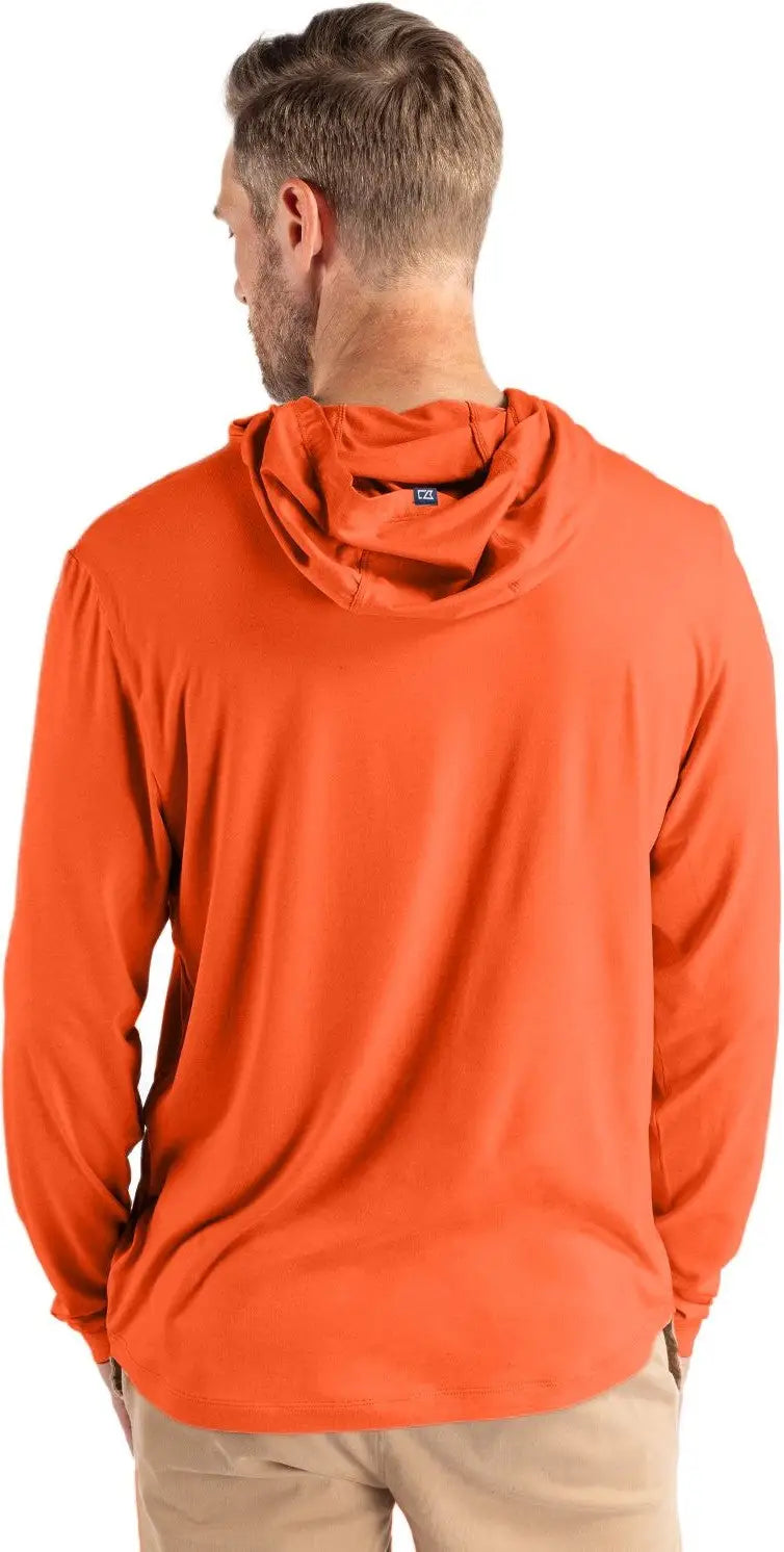 Cutter & Buck Mck01330 Coastline Epic Comfort Recycled Mens Hooded Shirt - College Orange