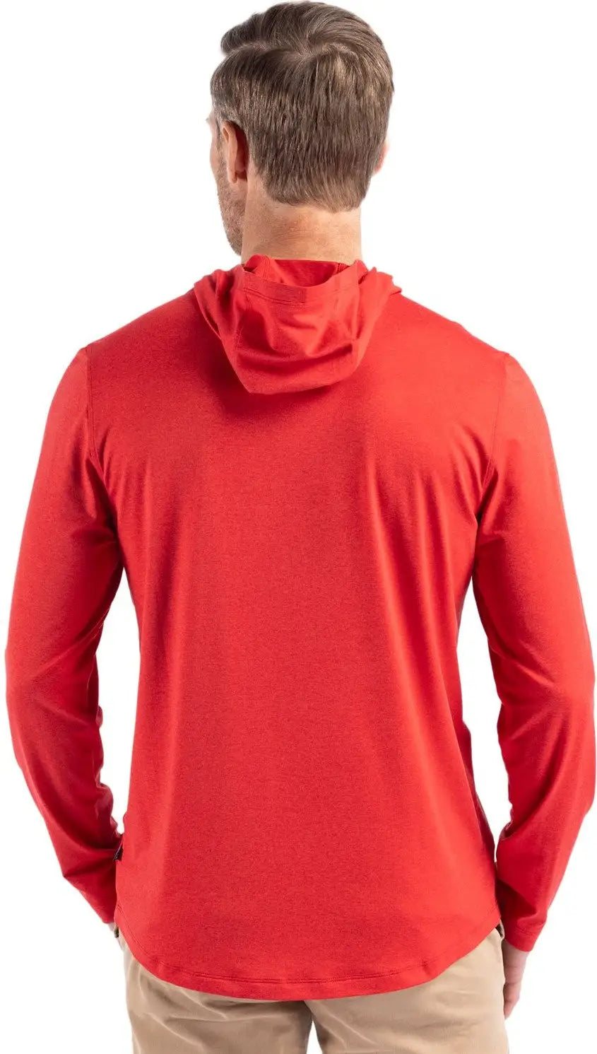 Cutter & Buck Mck01330 Coastline Epic Comfort Recycled Mens Hooded Shirt - Red