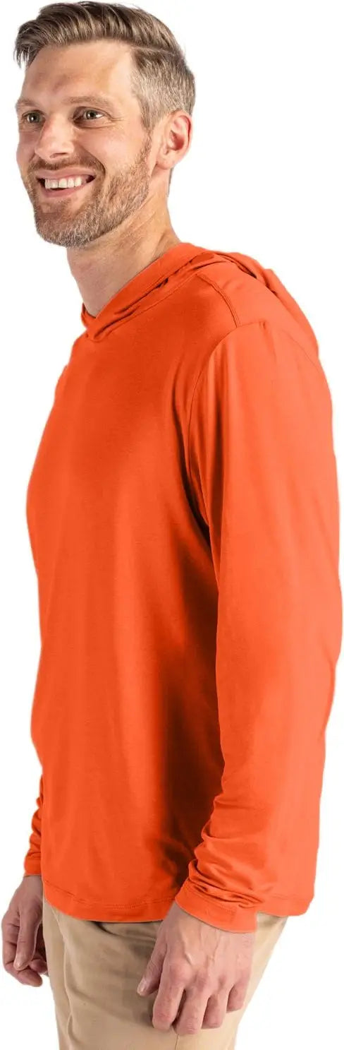 Cutter & Buck Mck01330 Coastline Epic Comfort Recycled Mens Hooded Shirt - College Orange