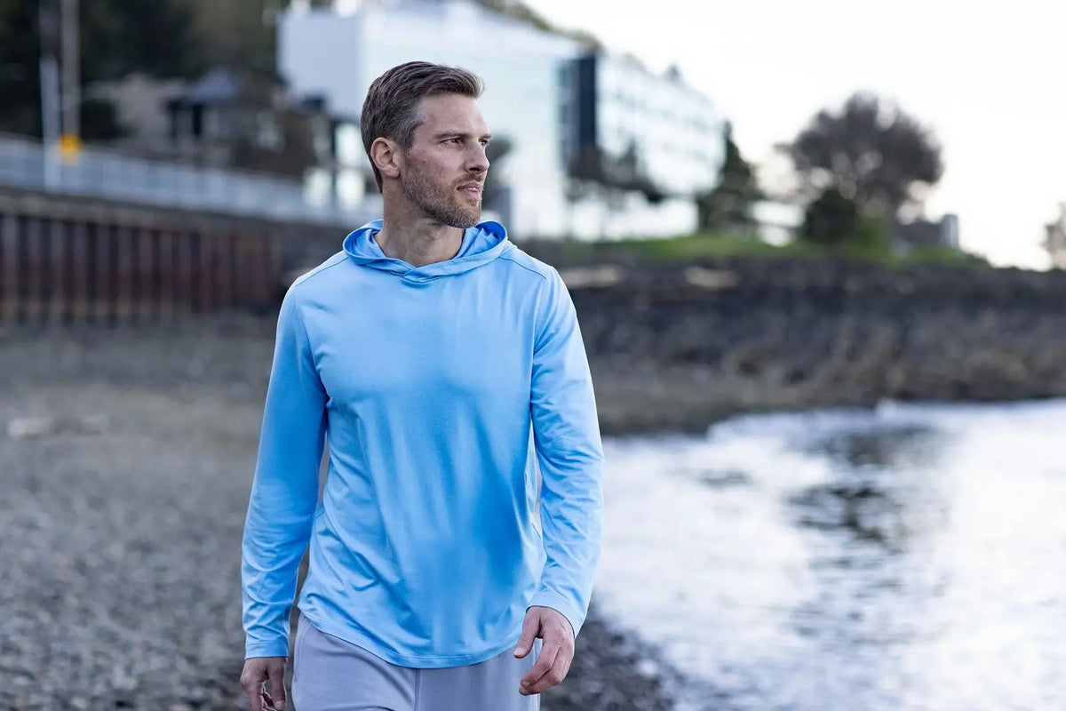Cutter & Buck Mck01330 Coastline Epic Comfort Recycled Mens Hooded Shirt - Atlas