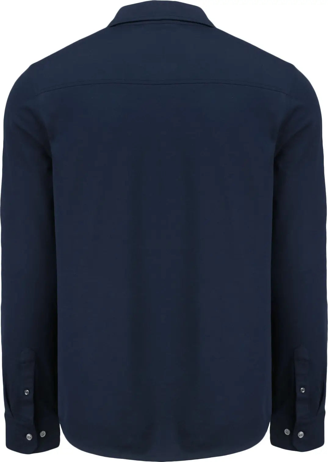 Cutter & Buck Mck01332 Advantage Tri-blend Eco Soft Pique Long Sleeve Knitted Mens Button Up - Liberty Navy