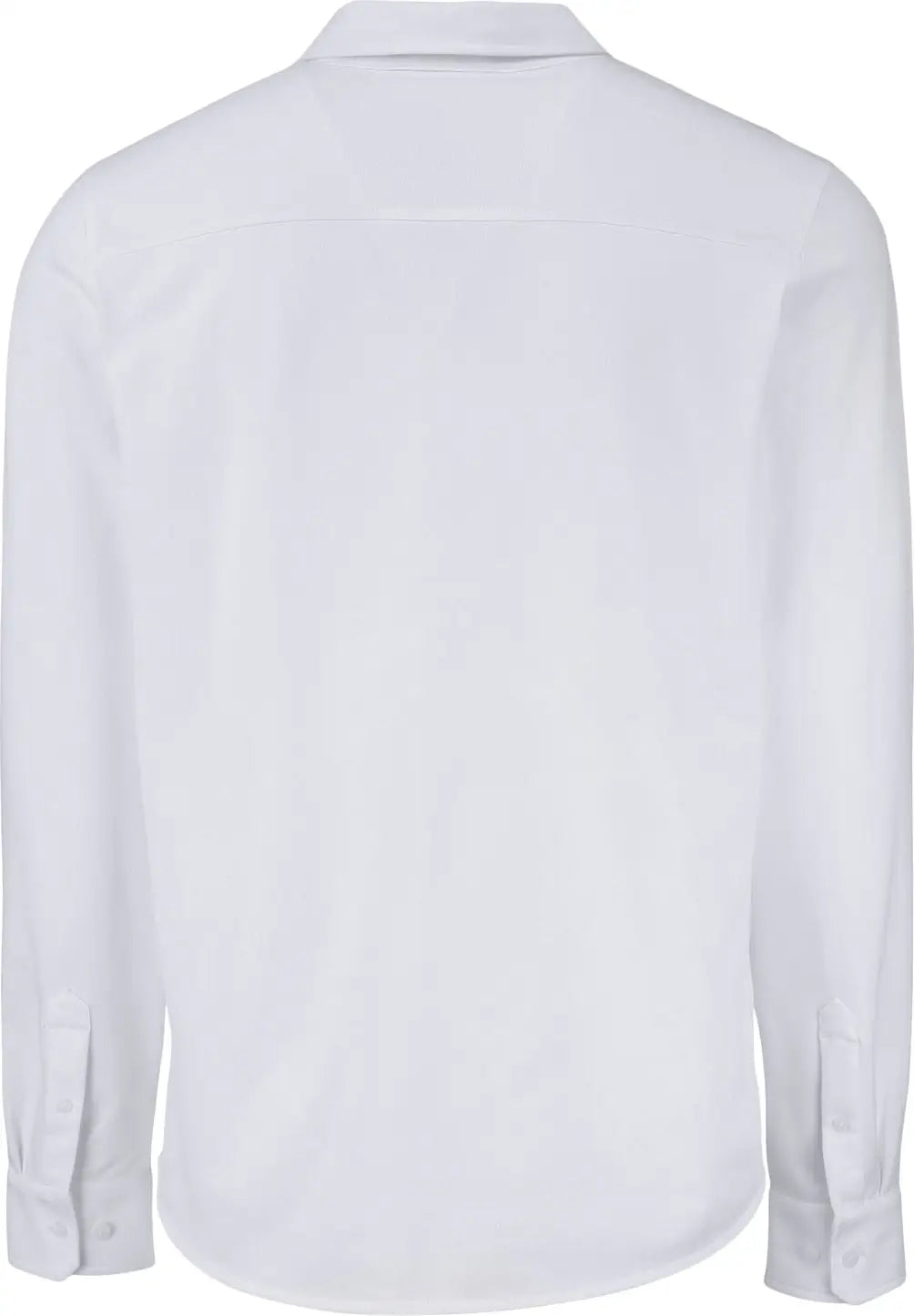 Cutter & Buck Mck01332 Advantage Tri-blend Eco Soft Pique Long Sleeve Knitted Mens Button Up - White