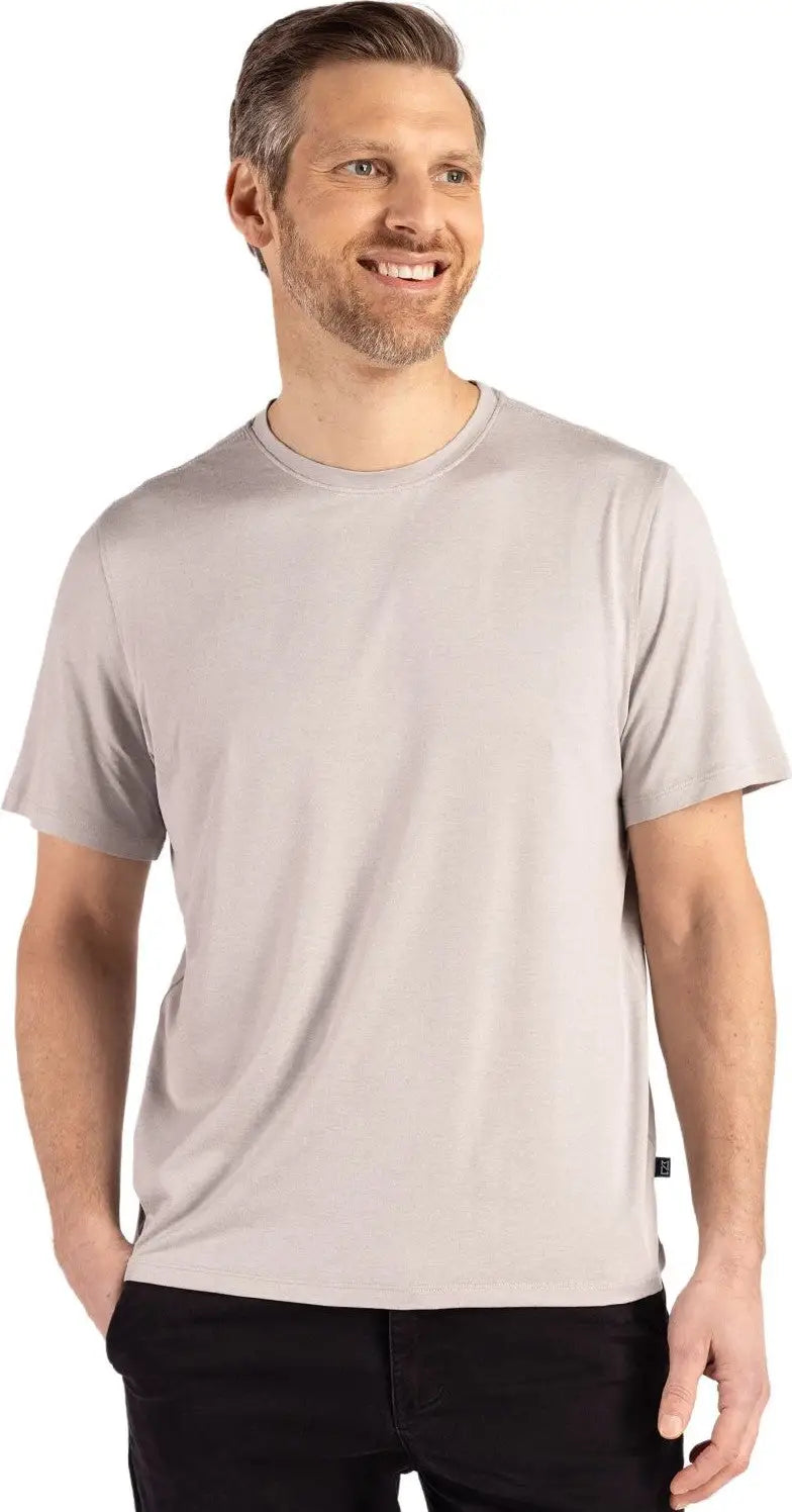 Cutter & Buck Mck01333 Coastline Epic Comfort Recycled Mens Short Sleeve Tee - Concrete - Concrete / Adult s