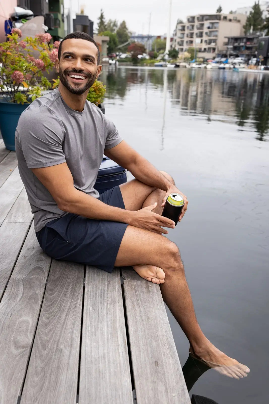 Cutter & Buck Mck01333 Coastline Epic Comfort Recycled Mens Short Sleeve Tee - Elemental Gray
