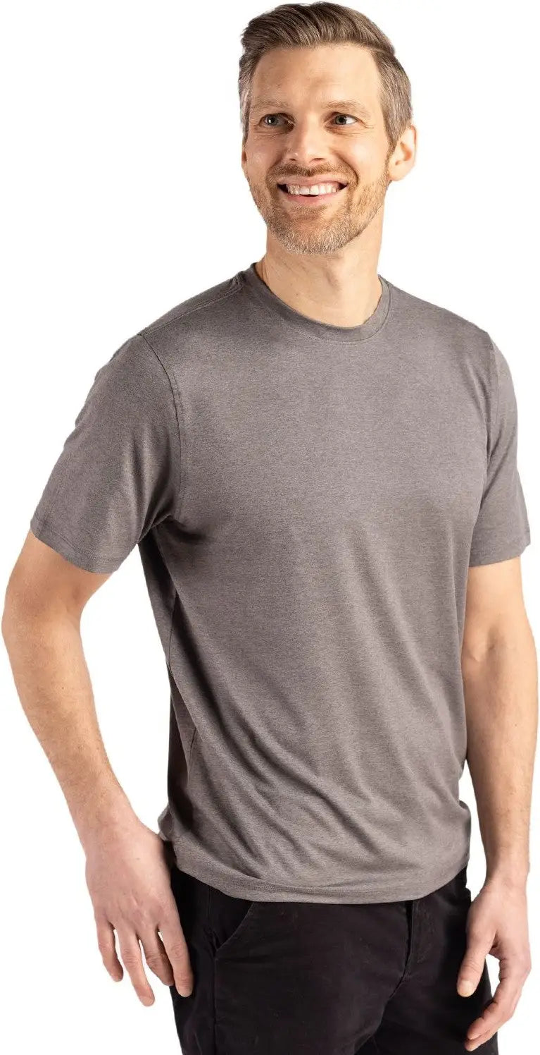 Cutter & Buck Mck01333 Coastline Epic Comfort Recycled Mens Short Sleeve Tee - Elemental Gray