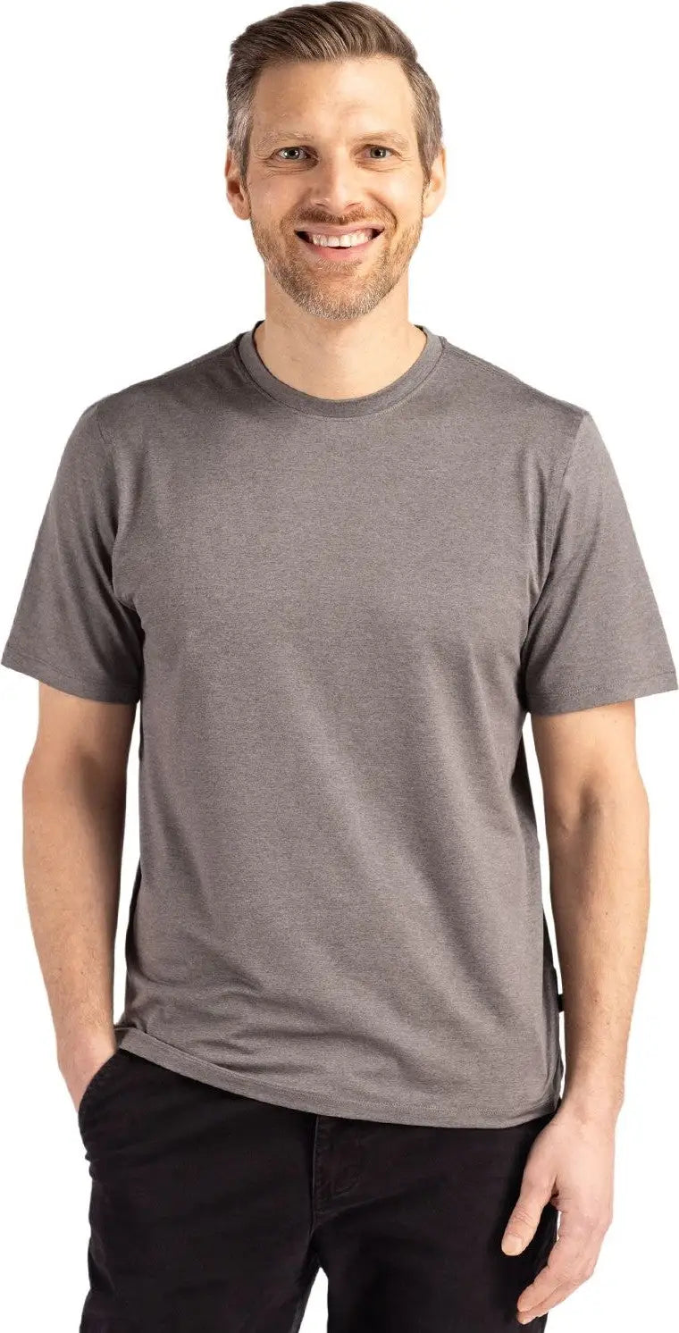Cutter & Buck Mck01333 Coastline Epic Comfort Recycled Mens Short Sleeve Tee - Elemental Gray - Adult s