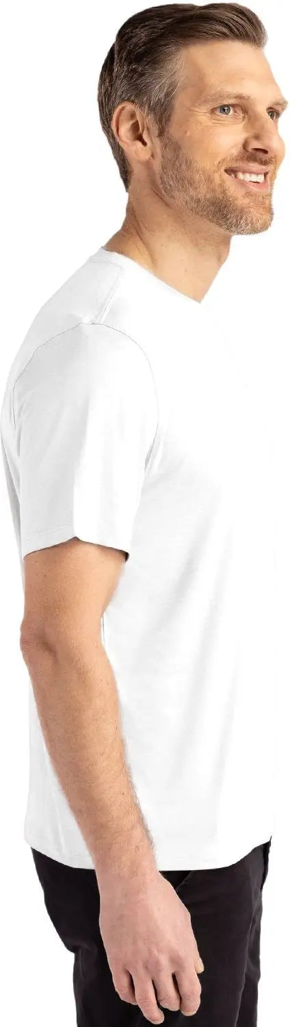 Cutter & Buck Mck01333 Coastline Epic Comfort Recycled Mens Short Sleeve Tee - White