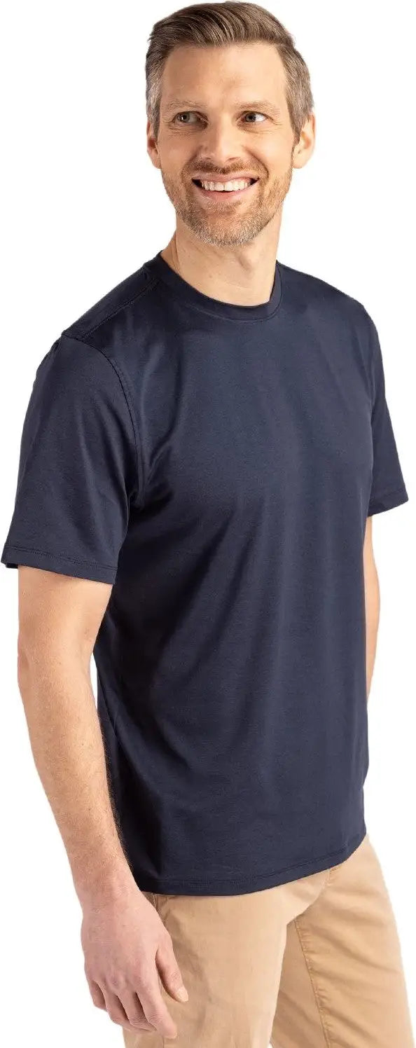 Cutter & Buck Mck01333 Coastline Epic Comfort Recycled Mens Short Sleeve Tee - Navy Blue