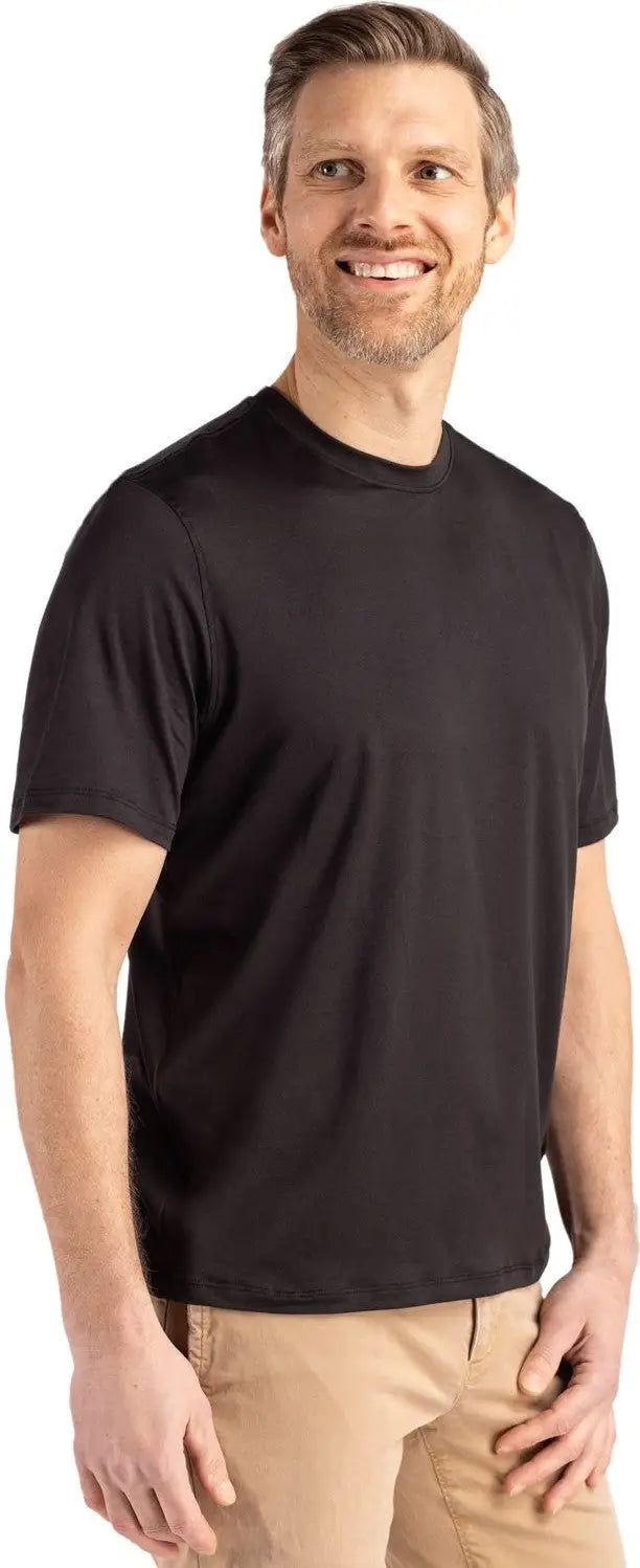 Cutter & Buck Mck01333 Coastline Epic Comfort Recycled Mens Short Sleeve Tee - Black