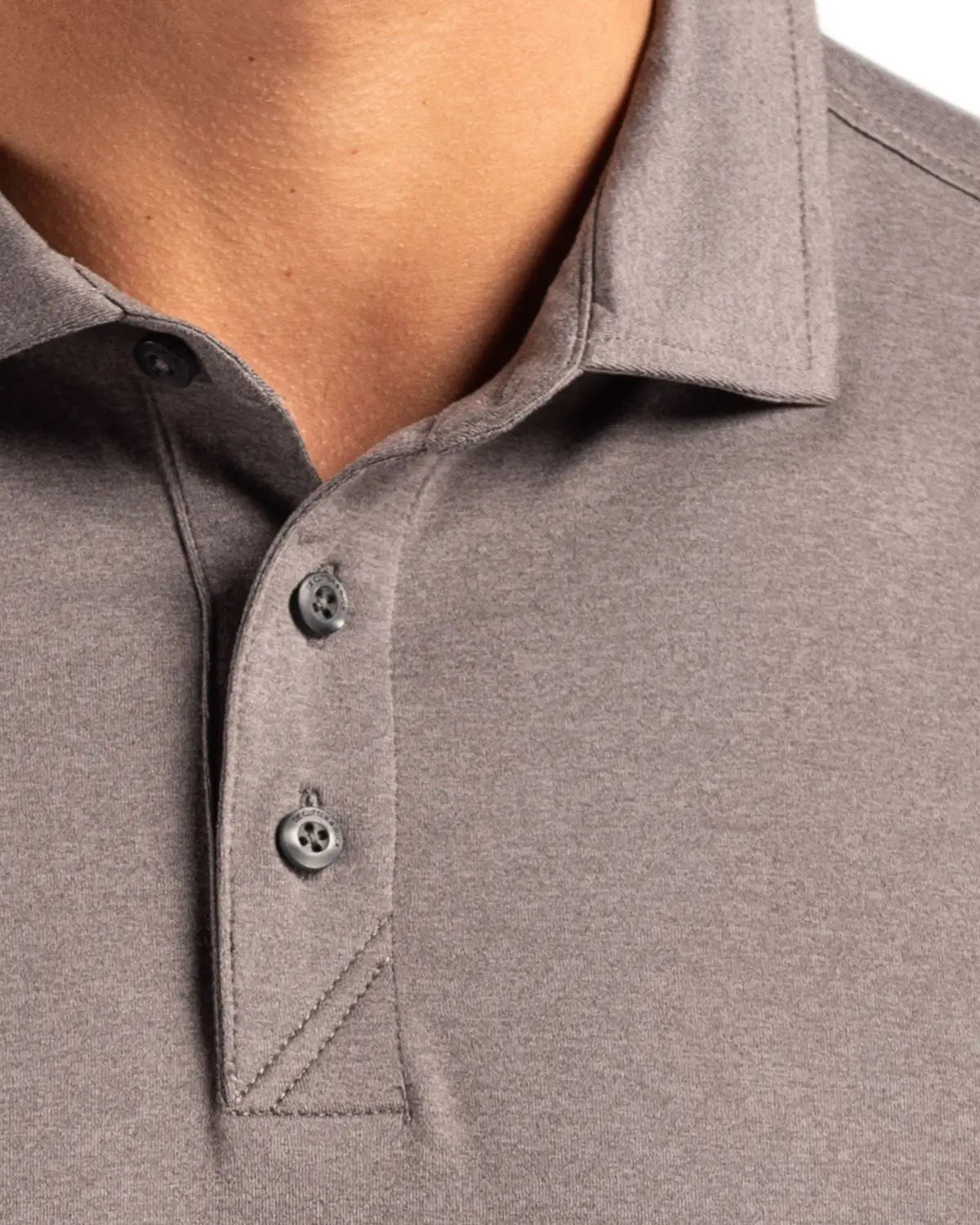 Cutter & Buck Mck01335 Coastline Epic Comfort Recycled Mens Long Sleeve Polo - Elemental Gray