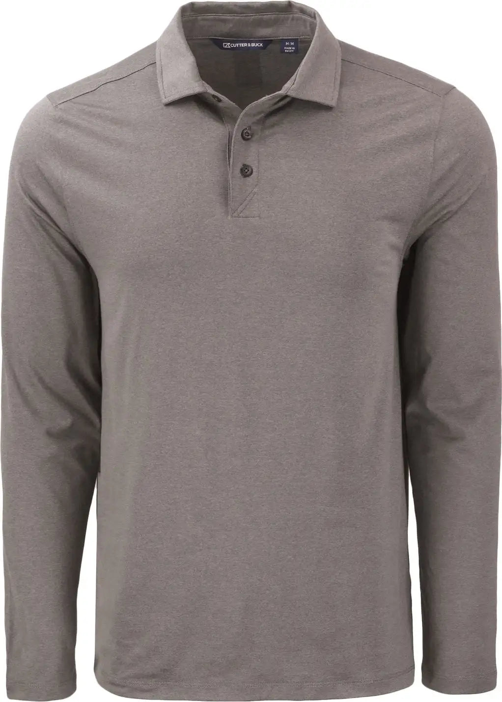 Cutter & Buck Mck01335 Coastline Epic Comfort Recycled Mens Long Sleeve Polo - Elemental Gray